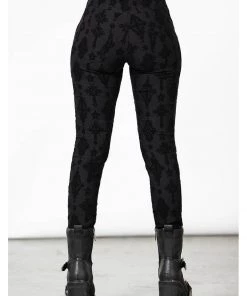 Killstar Nora Flocked Trousers Black New In