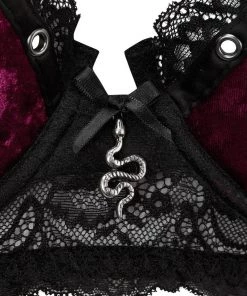 Killstar Sacred Spirits Velvet Bralet Bloodred New In