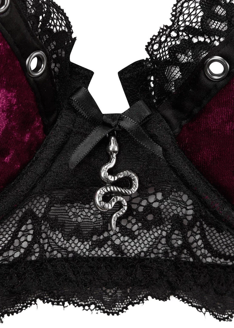 Killstar Sacred Spirits Velvet Bralet Bloodred New In