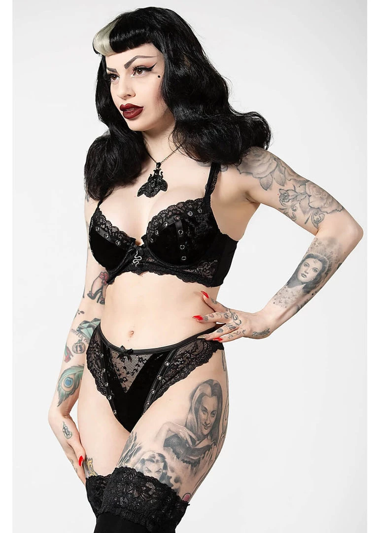 New In Killstar Sacred Spirits Velvet Panty Black