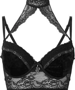 New In Killstar Mercy Lace Bra Black