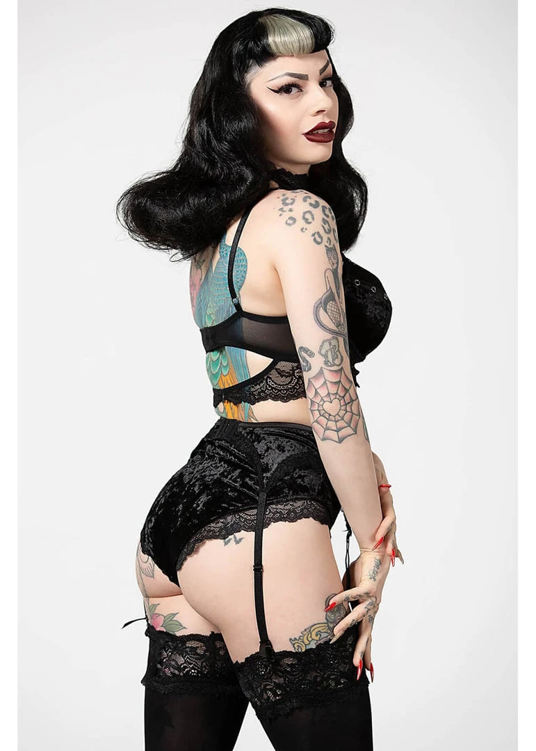 New In Killstar Mercy Lace Bra Black