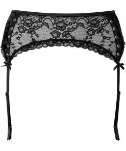 Killstar Mercy Lace Garter Belt Black