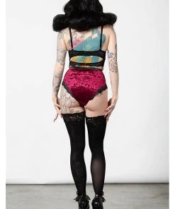 New In Killstar Mercy Lace Garter Belt Bloodred