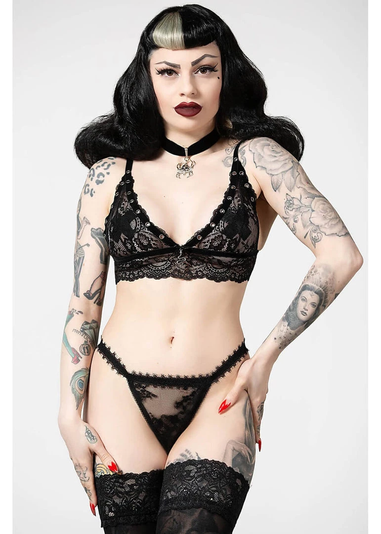 Killstar Etienne Lace Bralet Black New In