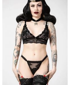 Killstar Etienne Lace Bralet Black New In