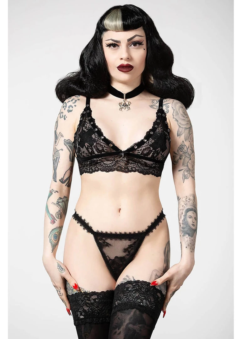 Killstar Etienne Lace Bralet Black New In
