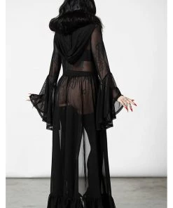 Killstar Mother Spirits Mesh Duster Cloak Black