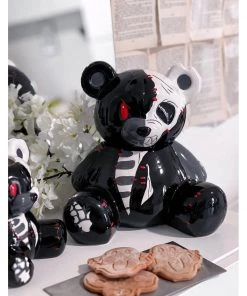 New In Killstar Teddy Ceramic Jar Black
