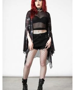 New In Killstar Fairy Moss Mesh Cover Up Black