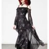 Killstar Mystic Meadow Mesh Maxi Dress Black