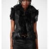 Killstar Terradalia Faux Fur 70's Gilet Black