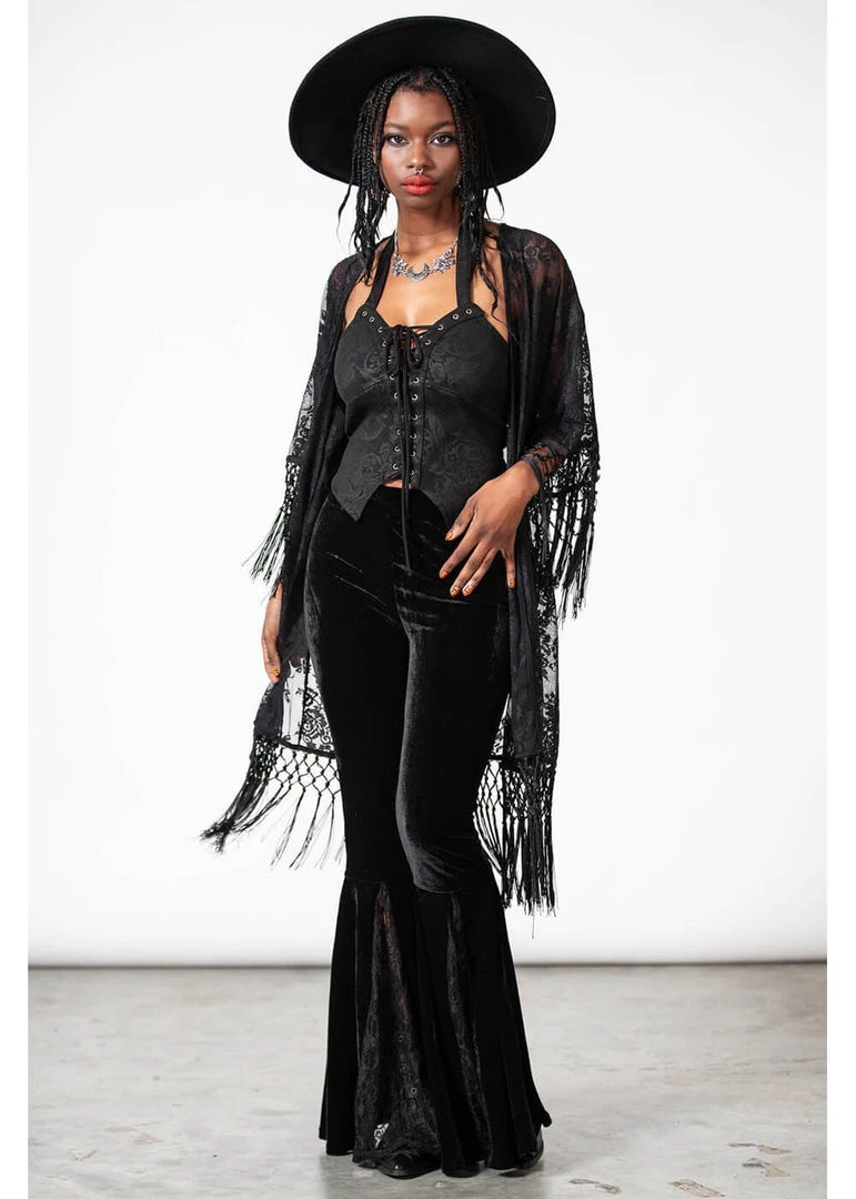 Killstar Witch Hazel Lace Kimono Black New In