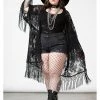 Killstar Witch Hazel Lace Kimono Black New In