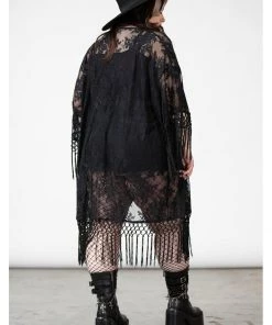 Killstar Witch Hazel Lace Kimono Black New In