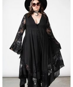 New In Killstar Misty Night 70's Maxi Dress Black