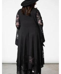 New In Killstar Misty Night 70's Maxi Dress Black