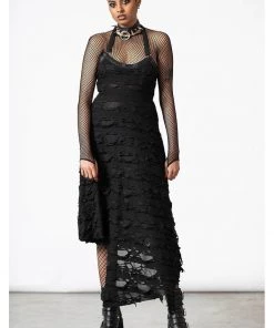 Killstar Nightwire Halter Dress Black