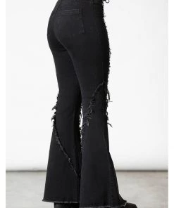 Killstar Dasia Bell Bottoms Flare Trousers Black