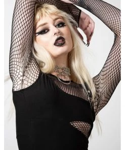 Killstar Corvia Bayonette Asymmetric Dress Black