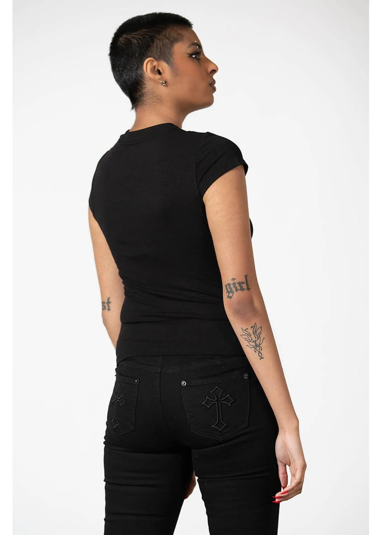 Killstar Trudy Keyhole Top Black New In