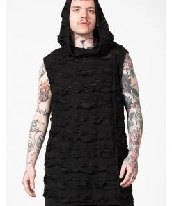 Killstar Hunters Hooded Vest Top Black