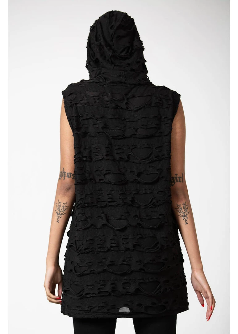 Killstar Hunters Hooded Vest Top Black