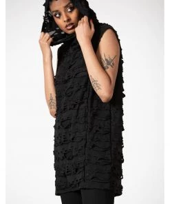 Killstar Hunters Hooded Vest Top Black