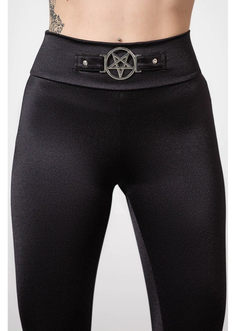 Killstar Hardcore Pentagram Leggings Black New In