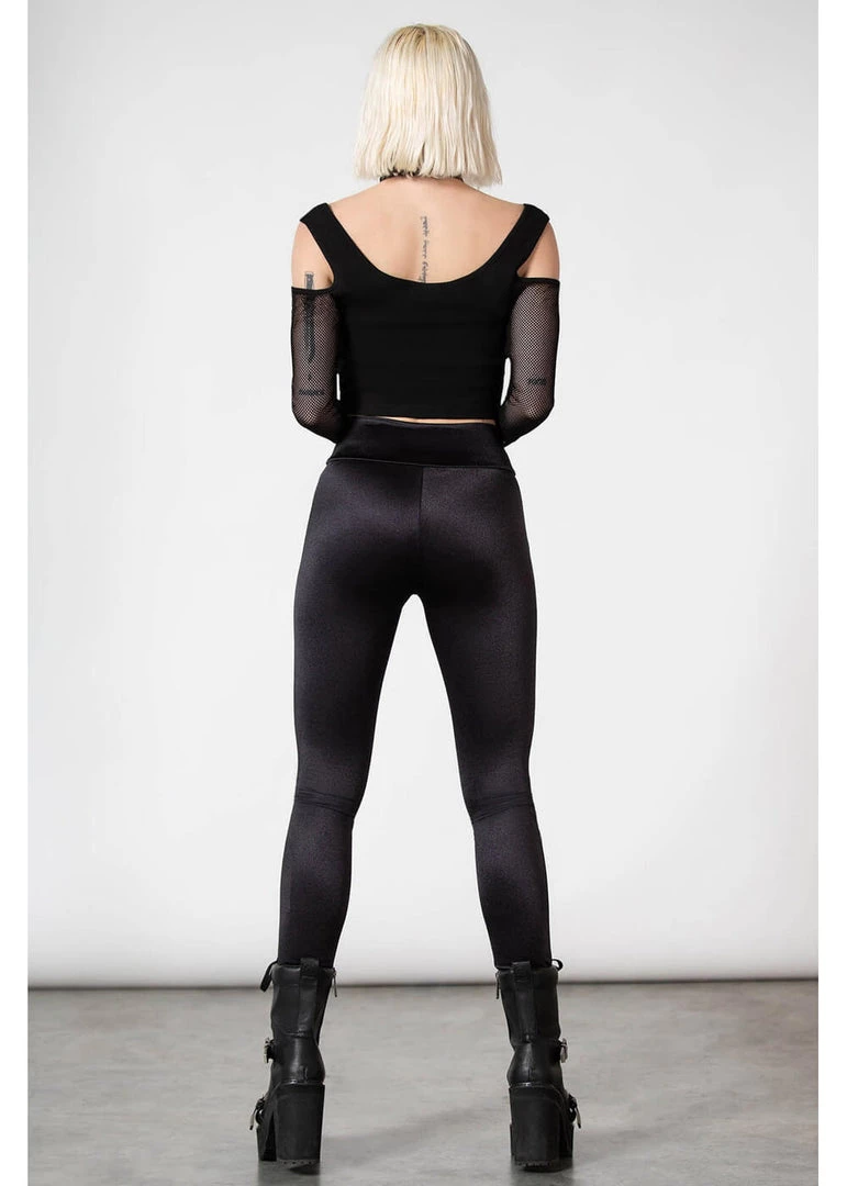 Killstar Hardcore Pentagram Leggings Black New In