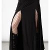 Killstar Hellverina Split Maxi Skirt Black New In