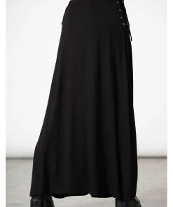 Killstar Hellverina Split Maxi Skirt Black New In
