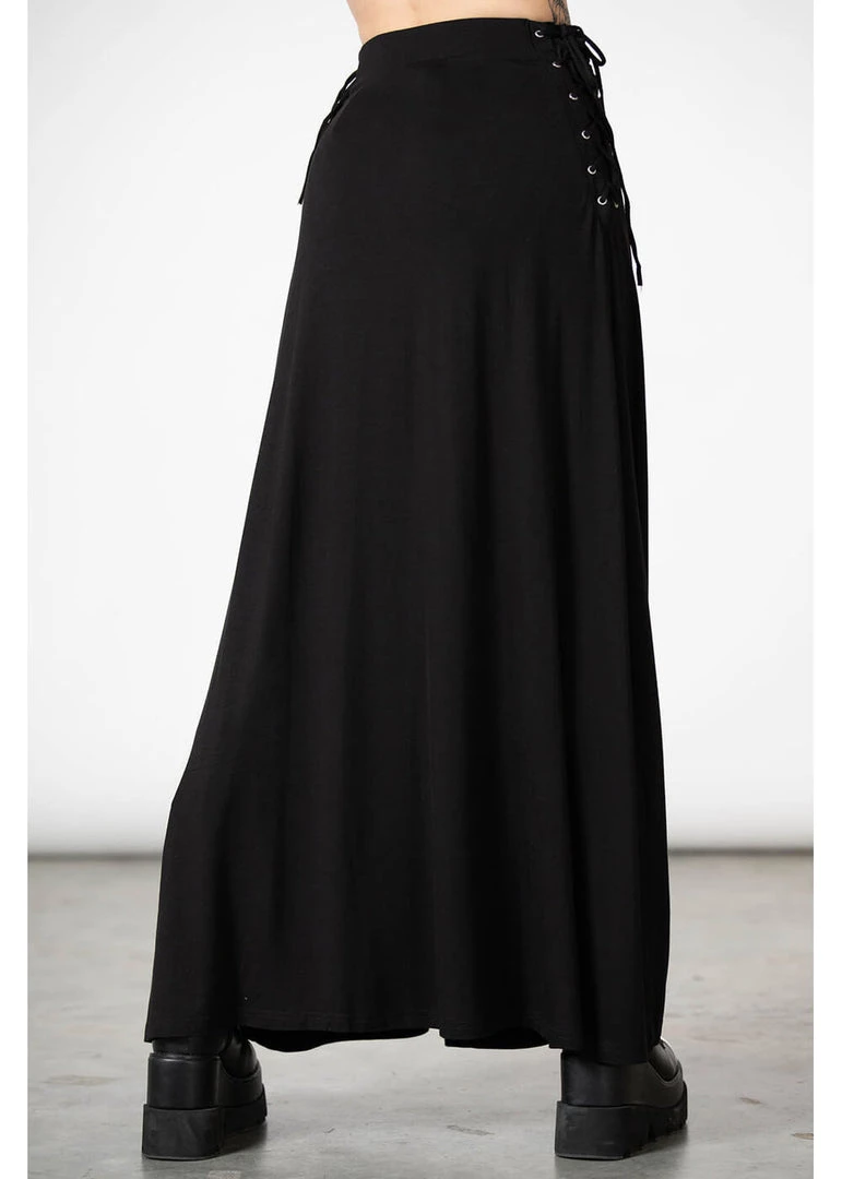 Killstar Hellverina Split Maxi Skirt Black New In