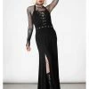 New In Killstar Tristania Maxi Halter Dress Black