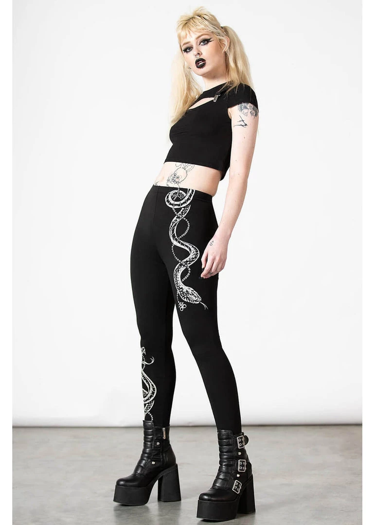 Killstar Serpent Storm Leggings Black