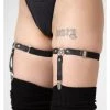 Killstar Star Strapped Pentagram Garters Black New In