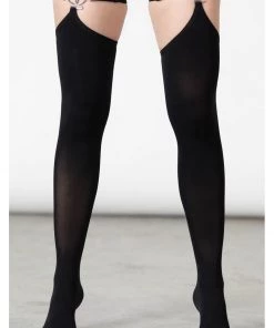 New In Killstar Fiendish Stockings Black