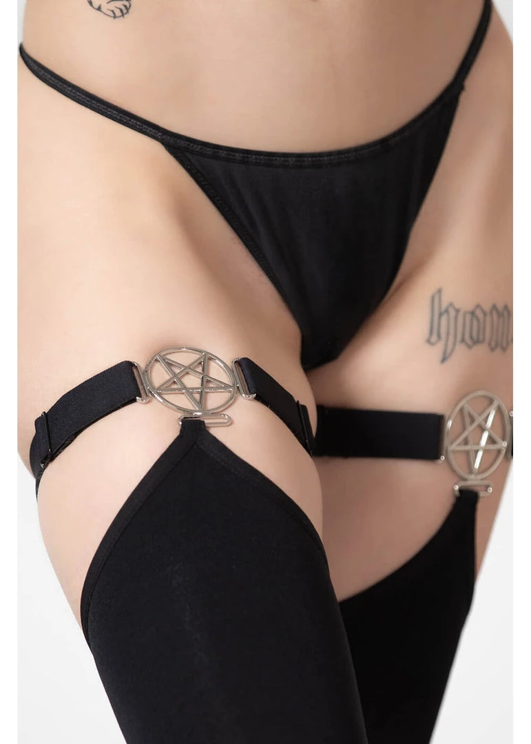 New In Killstar Fiendish Stockings Black