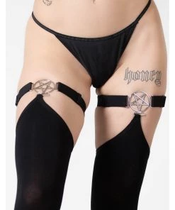 New In Killstar Fiendish Stockings Black