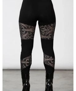 Killstar Nixie Lace Leggings Black