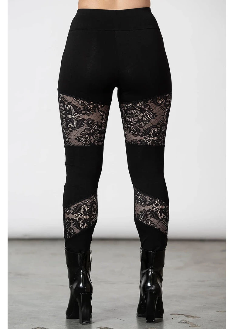 Killstar Nixie Lace Leggings Black