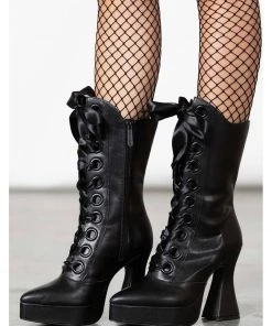 New In Killstar After Dark Boots Black