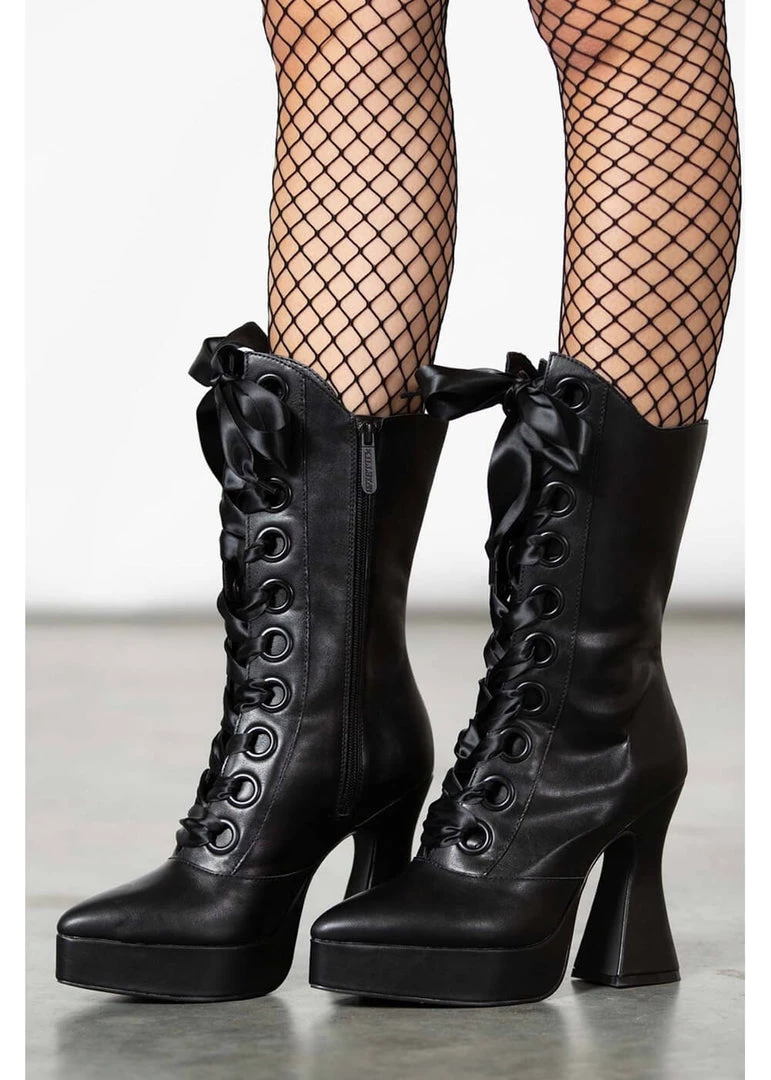 New In Killstar After Dark Boots Black