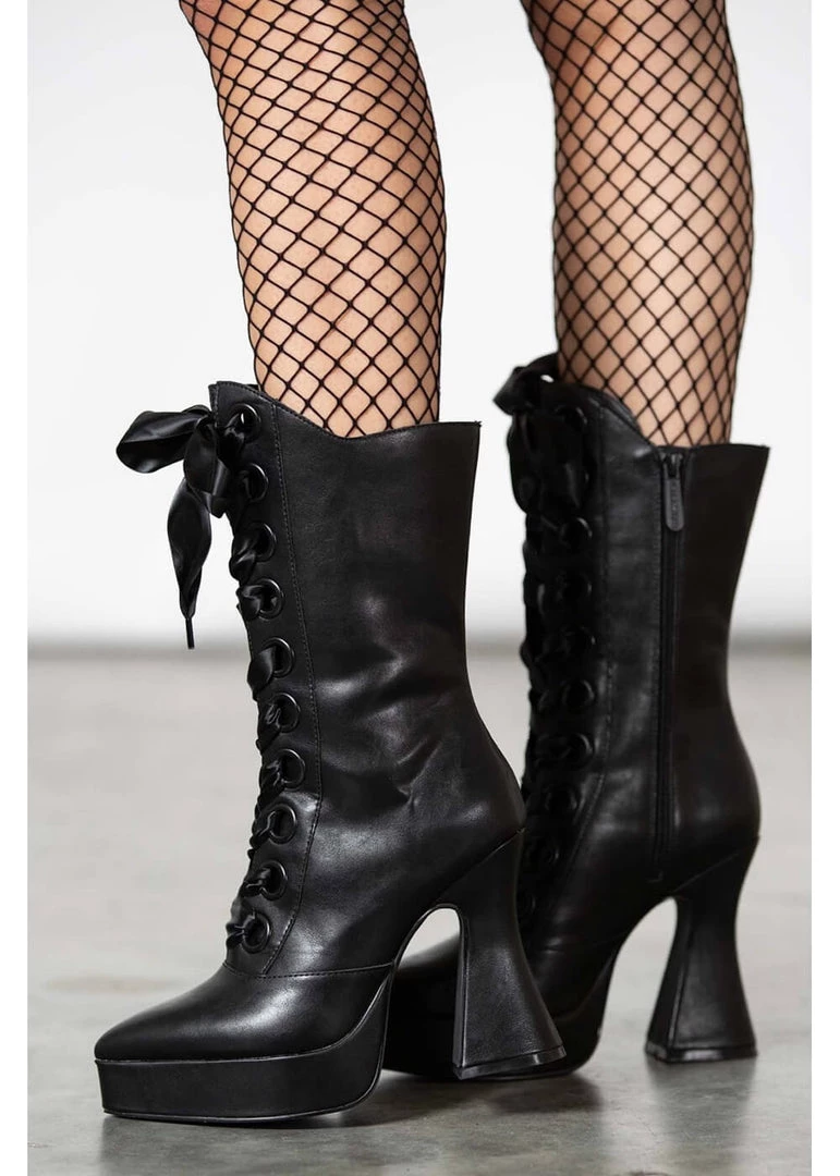 New In Killstar After Dark Boots Black