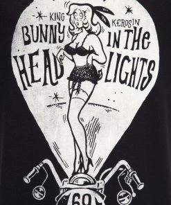 King Kerosin Mens Bunny In The Headlights T-Shirt Black New In