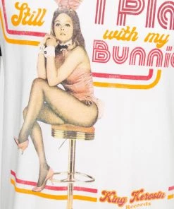 King Kerosin Mens Playbunny T-Shirt White