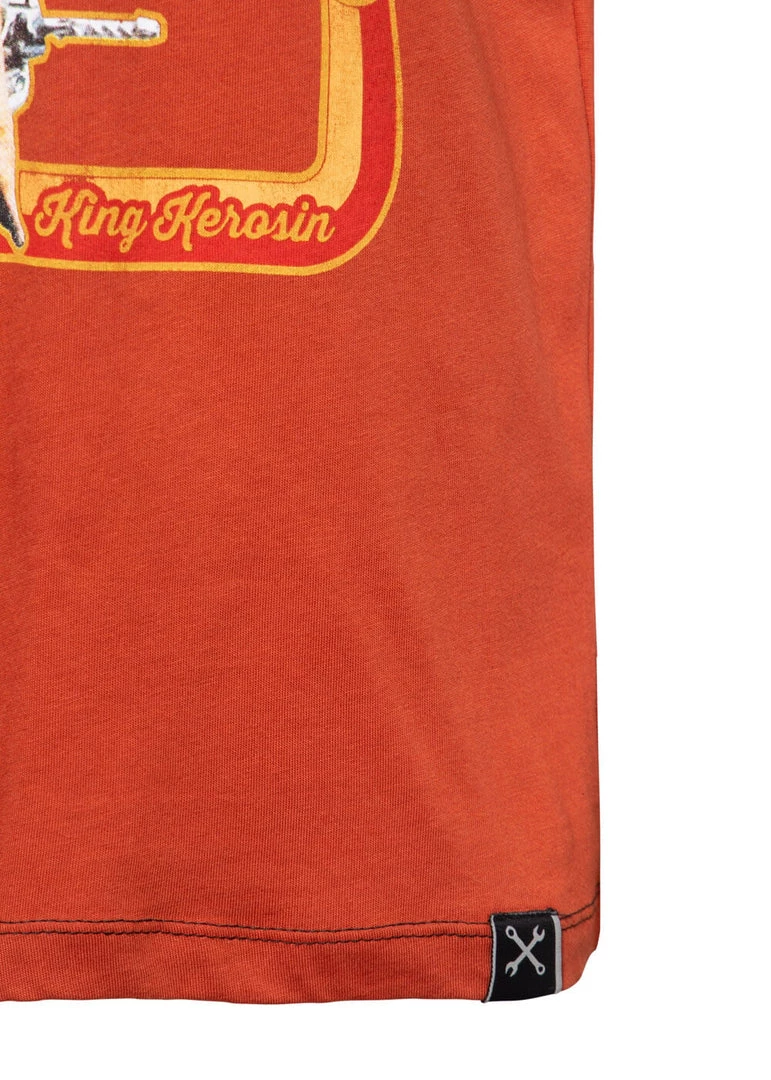 New In King Kerosin Mens California Bitchin T-Shirt Rust