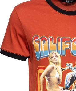 New In King Kerosin Mens California Bitchin T-Shirt Rust