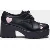 Koi Footwear Tennin Heart Plateau Shoes Black New In