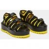 Koi Footwear Asteroid Matrix 80's Sandals Black Yellow